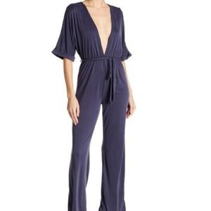 Emory Park Deep V Wide Leg Romper